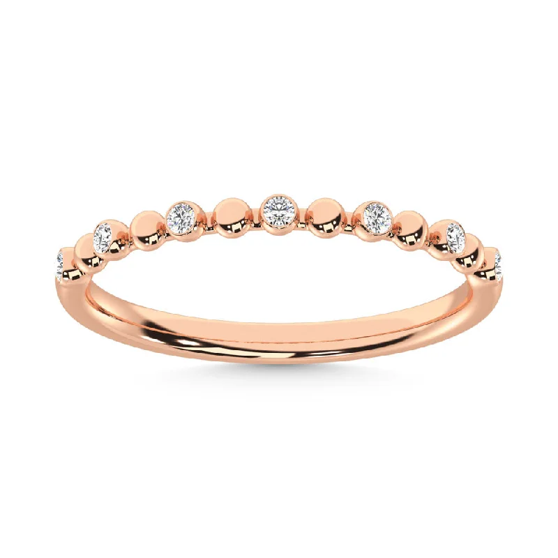 Women’s two-tone engagement rings-14K Rose Gold  Diamond 1/10 Ct.Tw. Stackable Band