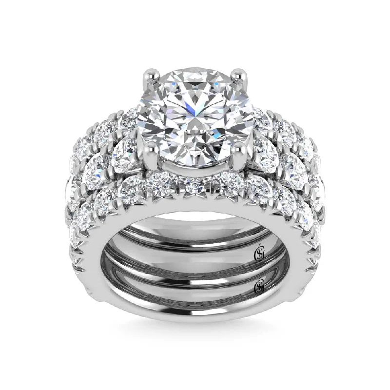 Women’s unique gemstone engagement rings-14K White Gold Lab Grown  Diamond 4 7/8 Ct.Tw. Bridal Ring