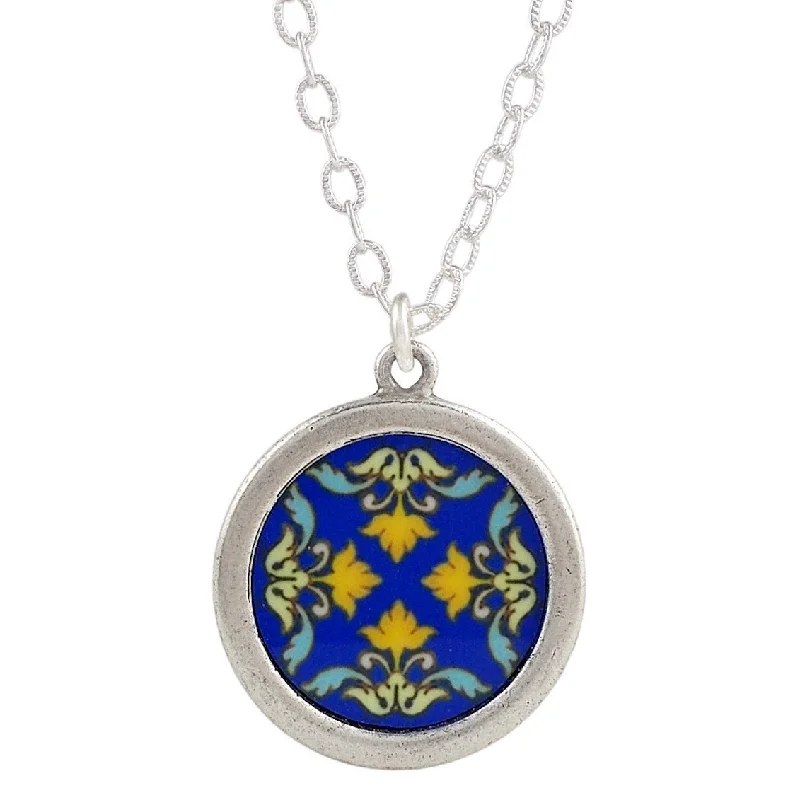 Women’s chain necklaces-Retreat Necklace - Blue Pendant