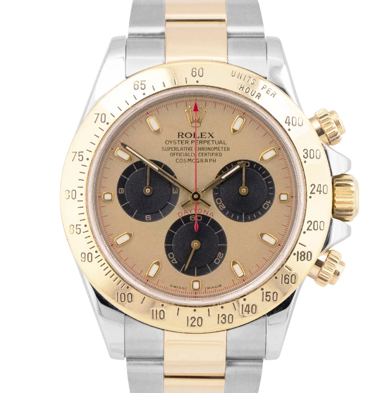 Unisex silicone strap watches-NEW BUCKLE MINT Rolex Daytona Cosmograph NEWMAN Champagne 18K Watch 116523 BOX