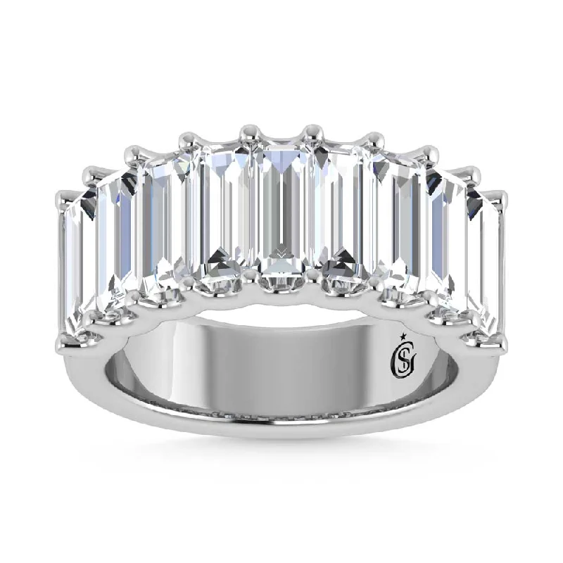 Women’s vintage-style engagement rings-14K White Gold Lab Grown Diamond 3 1/6 Ct.Tw. Band