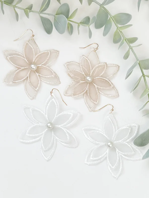 Women’s silver earrings-Pretty Petals Earrings