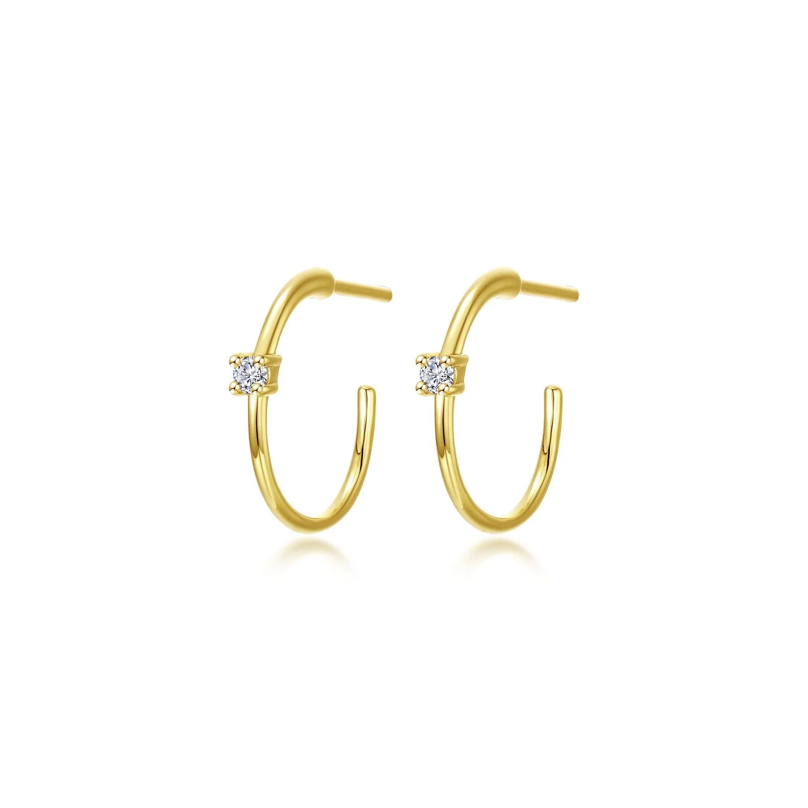 Women’s stud earrings-Lafonn Simulated Diamond 25mm High Polished Hoop Earrings E0629CLG00