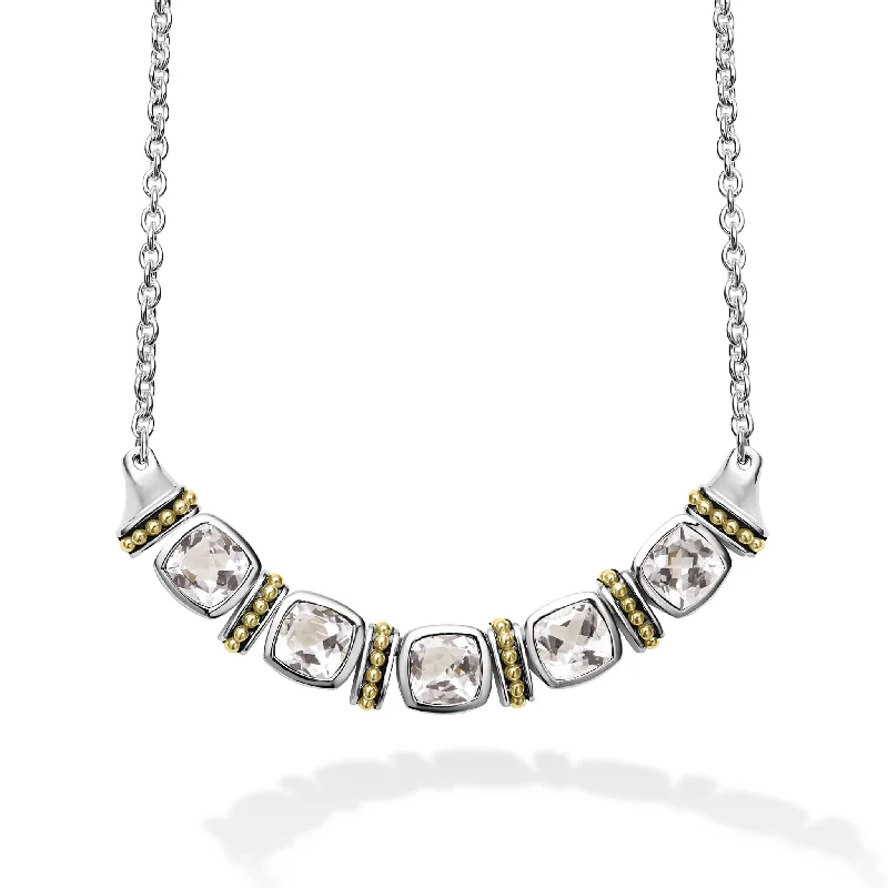 Women’s sapphire necklaces-Rittenhouse Five Station White Topaz Necklace