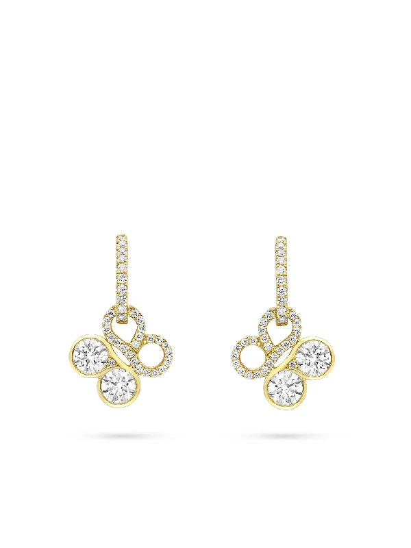 Women’s luxury diamond earrings-Be Boodles Yellow Gold Diamond Drop Earrings