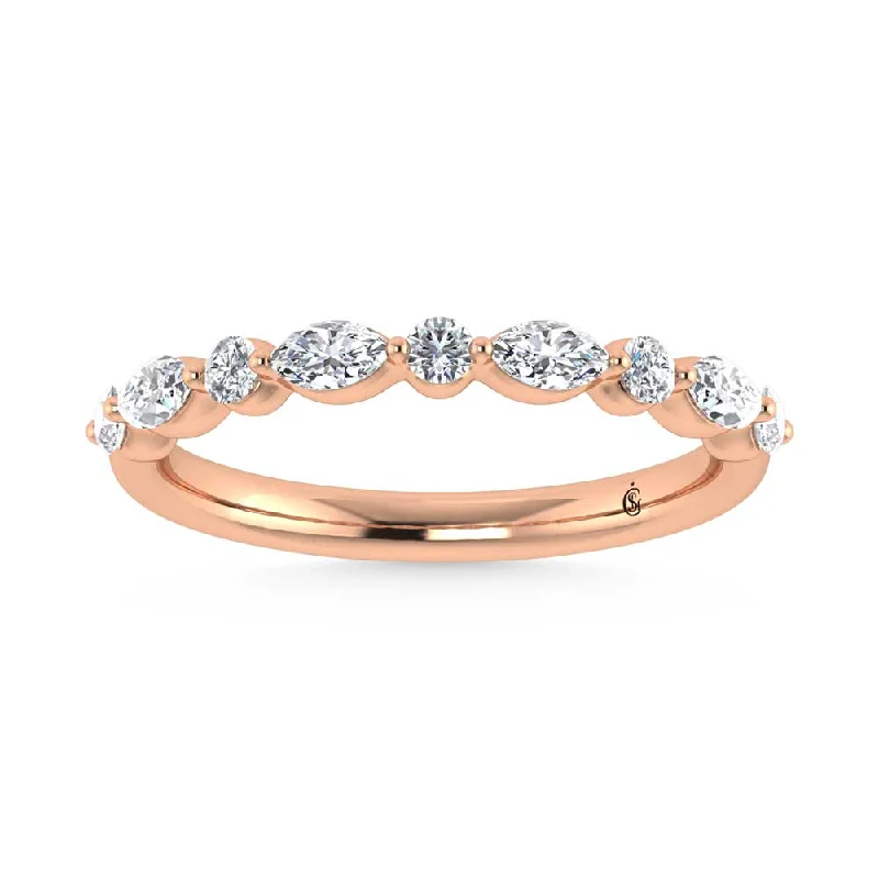 Women’s vintage engagement rings-14K Rose Gold Lab Grown Diamond 1/3 Ct.Tw. Band