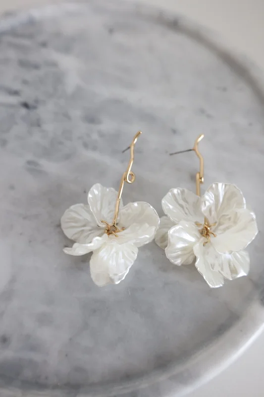 Women’s hoop and stud earrings-Posie Petal Earrings