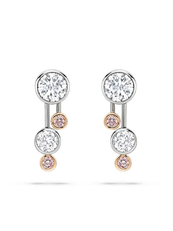 Women’s infinity earrings-Raindance Pink Diamond Drop Earrings