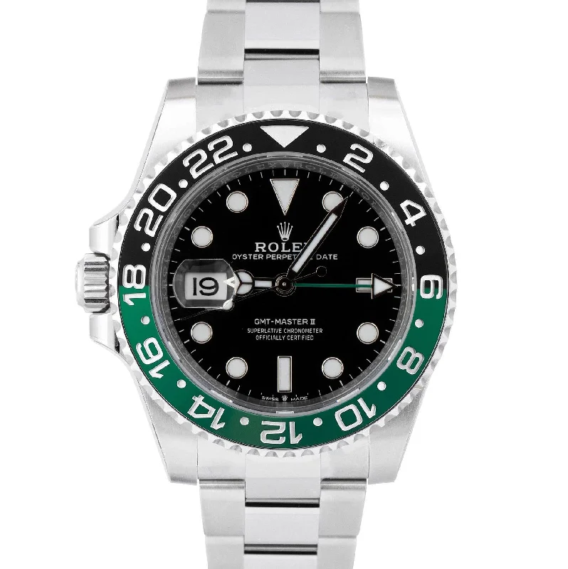 Unisex retro style watches-NEW 2024 Rolex GMT-Master II GREEN SPRITE Steel Oyster Watch 126720 VTNR BOX