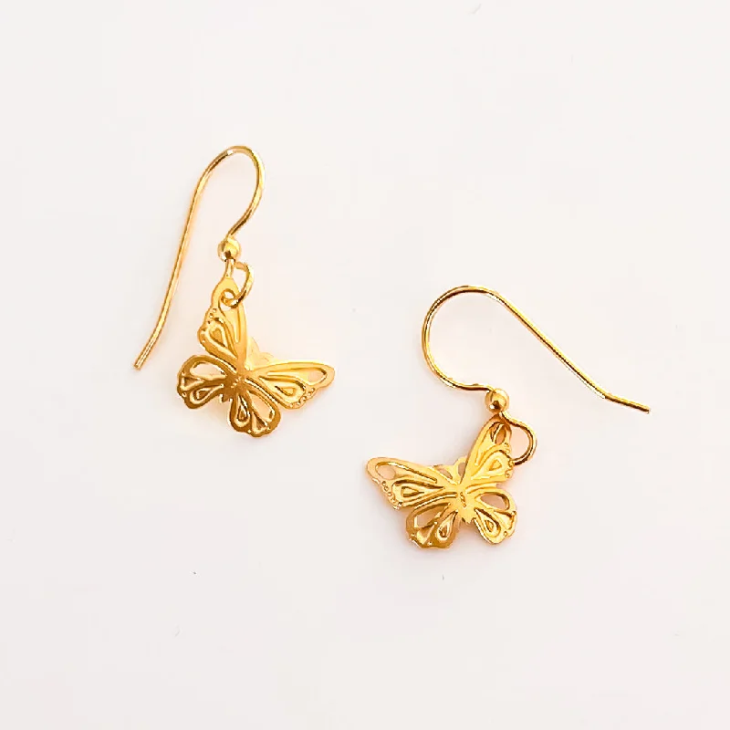 Women’s butterfly earrings-Monarch Butterfly Earrings