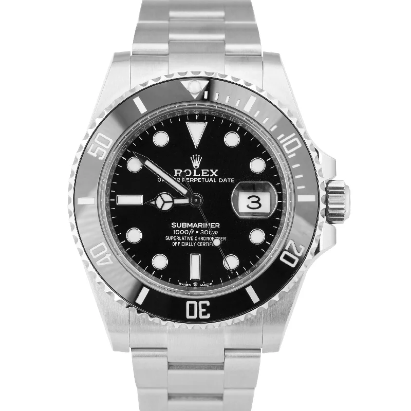 Unisex high-tech smartwatches-NEW 2024 Rolex Submariner 41 Date Stainless Black Ceramic Watch 126610 LN BOX