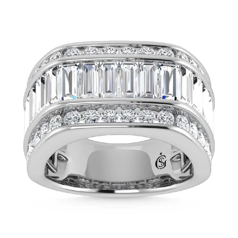 Women’s intricate engagement rings-14K White Gold  5 Ct.Tw. Lab Grown Diamond Mens Ring