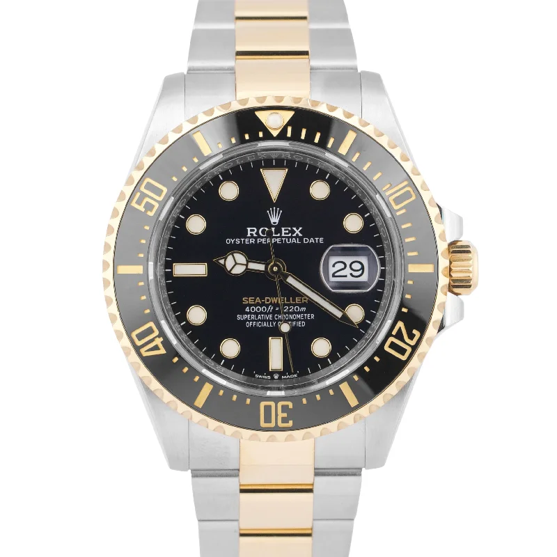 Unisex eco-friendly watches-MINT 2023 PAPERS Rolex Sea-Dweller 43mm Two-Tone 18K Gold Stainless 126603 BOX