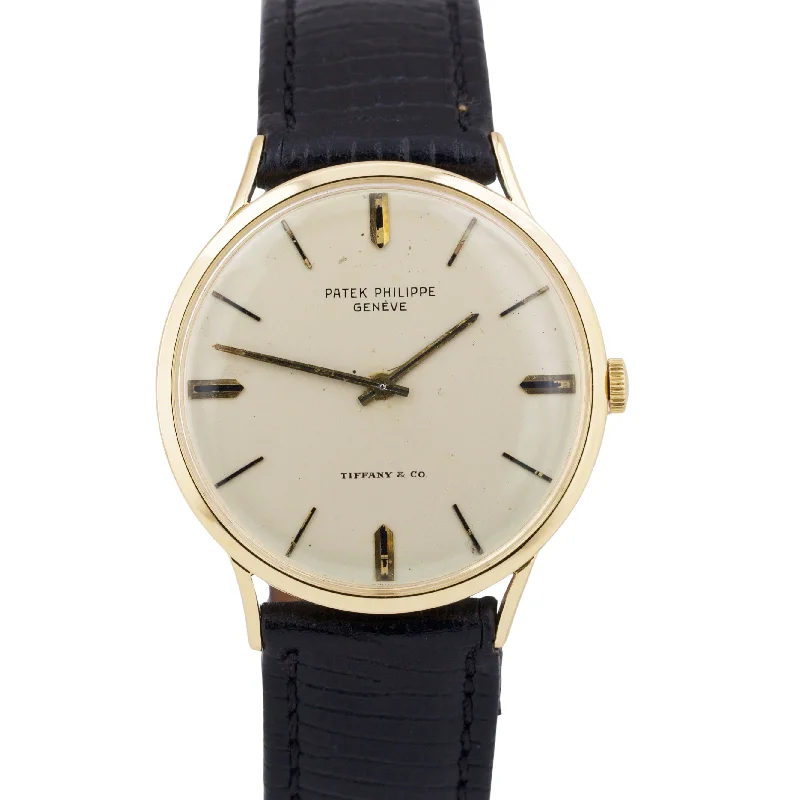 Unisex eco-friendly watches-VINTAGE Patek Philippe Calatrava 3484 34mm T&Co 18K Yellow Gold Manual Watch