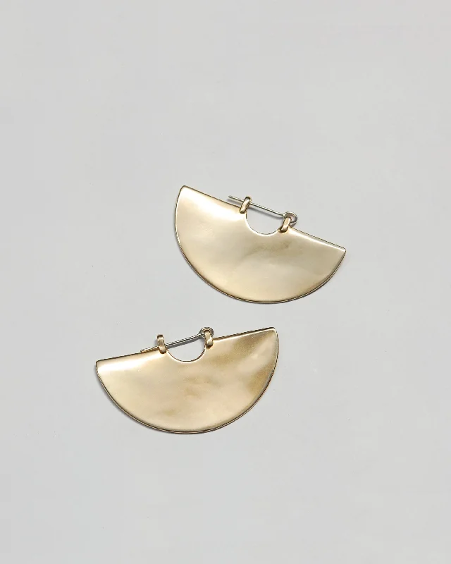 Women’s contemporary earrings-Radian Earrings in Brass