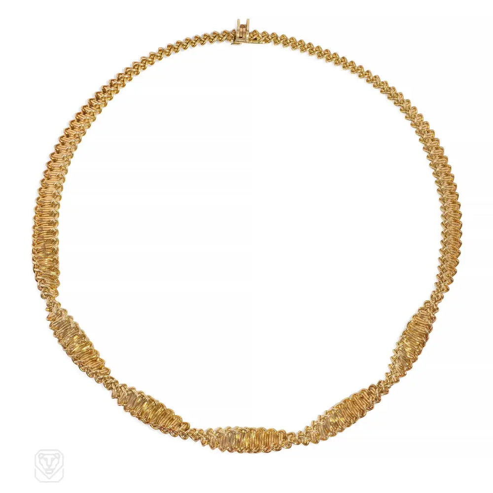 Women’s charm necklaces-Cartier mid-century twisted gold necklace