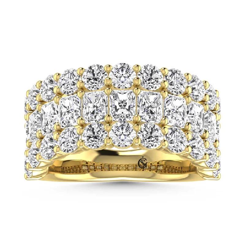 Women’s rose-cut engagement rings-14K Yellow Gold Lab Grown Diamond 4 7/8 Ct.Tw. Fashion Ring