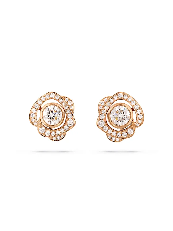 Women’s diamond stud earrings-Maymay Rose Detachable Rose Gold Diamond Earrings