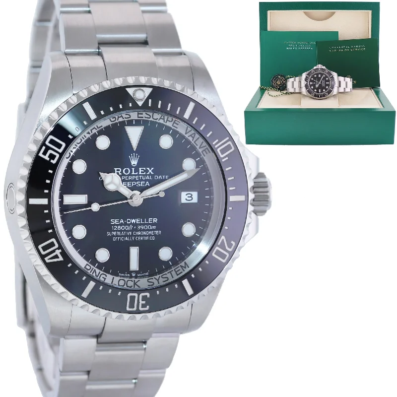 Unisex large face watches-2023 NEW Rolex Sea-Dweller Deepsea Black Dial Ceramic 44mm 136660 Watch Box