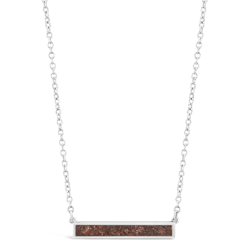 Women’s sparkling ruby necklaces-El Retiro Sideways Dune Bar Necklace