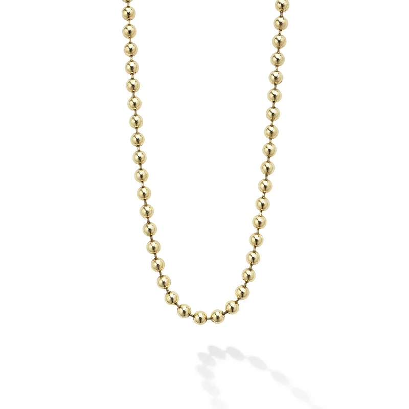 Women’s stackable necklaces-Anthem 18K Gold Ball Chain Necklace