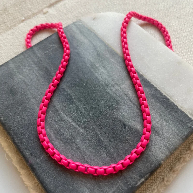 Women’s infinity necklaces-Hot Pink Necklace