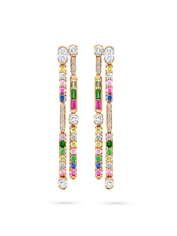 Women’s handcrafted earrings-The Boodles National Gallery Collection - Play of Light Rose Gold Diamond Earrings