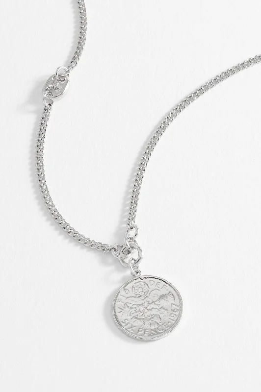 Women’s wedding necklaces-Mens Coin Necklace