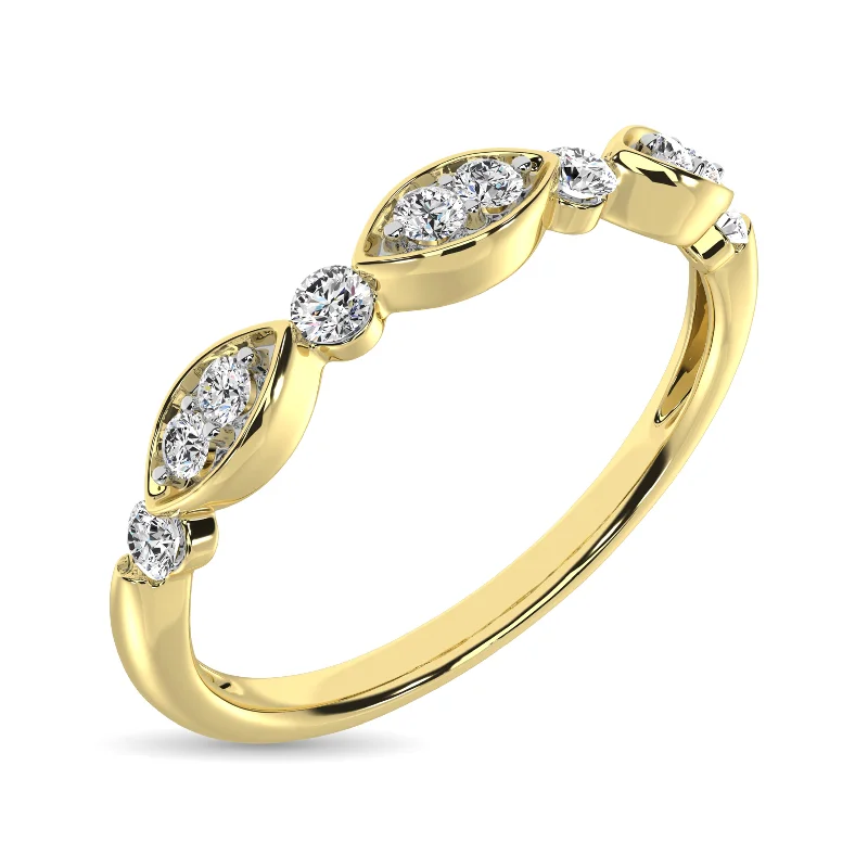 Women’s designer engagement rings-Diamond 1/5 Ct.Tw. Stack Band in 10K Yellow Gold