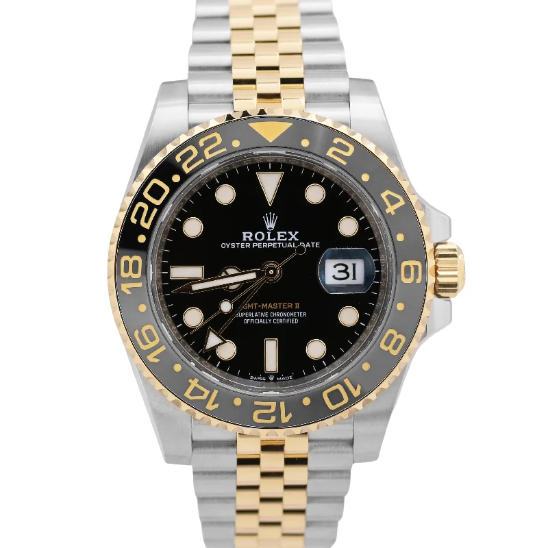 Unisex smartwatches for Android-NEW 2023 PAPERS Rolex GMT-Master II 18K Yellow Gold 40mm JUBILEE 126713 GRNR BOX