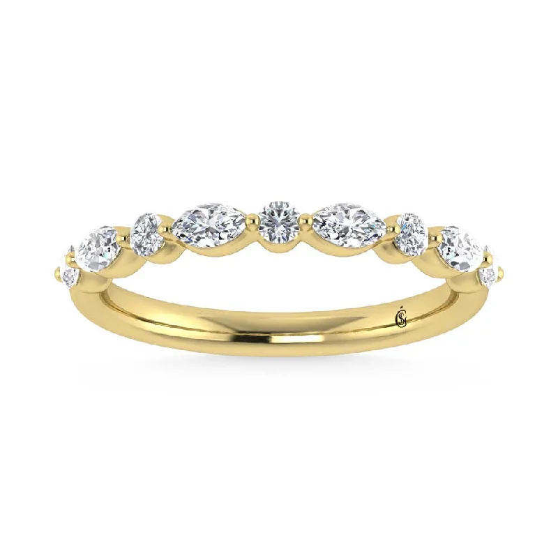 Women’s platinum engagement rings-14K Yellow Gold Lab Grown Diamond 1/3 Ct.Tw. Band