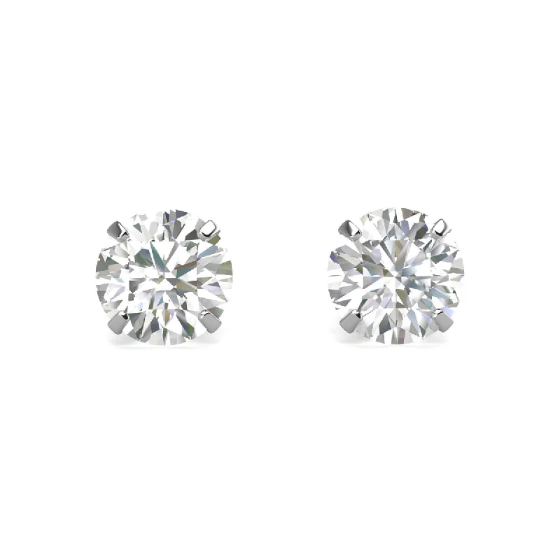 Women’s crystal stud earrings-Moissanite by Cate & Chloe Vera Sterling Silver Stud Earrings with Moissanite Crystals