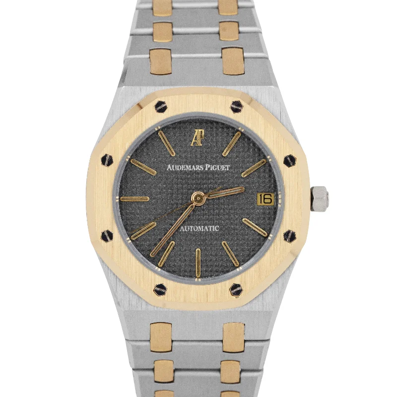 Unisex smart watches-MINT Audemars Piguet Royal Oak Gray 35mm Two-Tone Gold Steel Watch 4100SA BOX