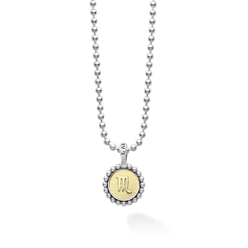 Women’s vintage necklaces-Signature Caviar Scorpio Zodiac Charm Necklace