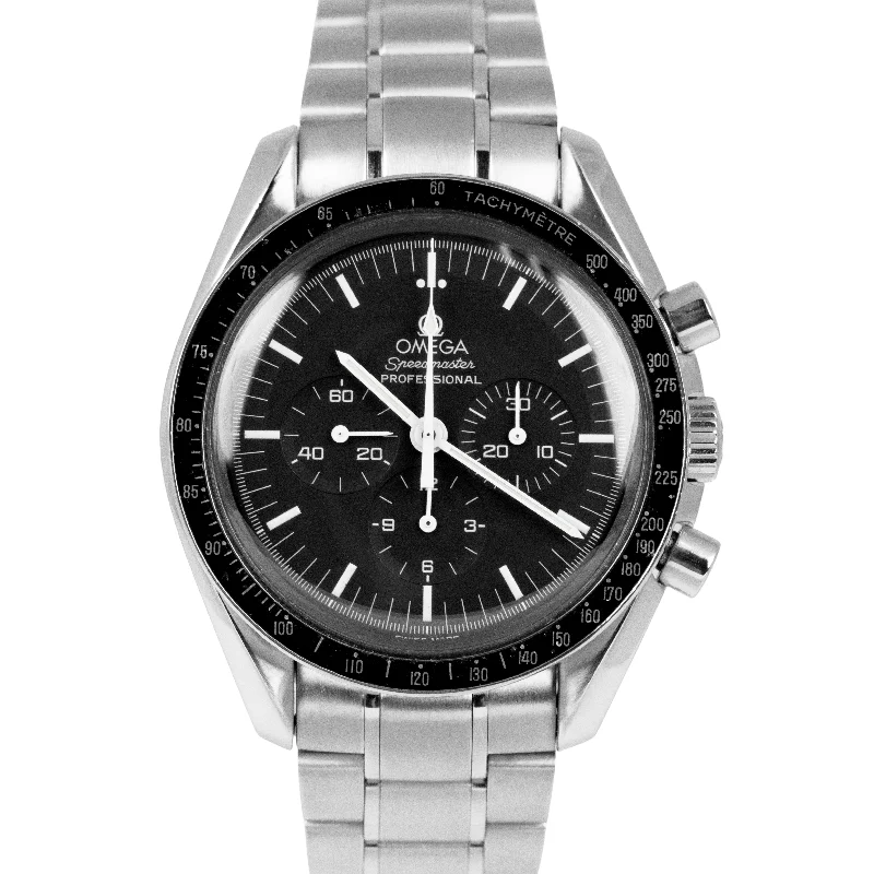 Unisex fitness trackers-Omega Speedmaster Black Apollo XI 30th Anniversary Steel 42mm Watch 3560.50.00