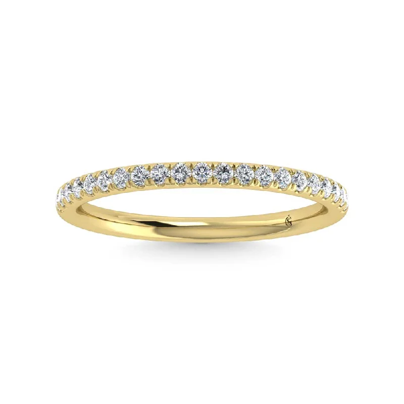 Women’s luxury engagement rings-14K Yellow Gold Lab Grown Diamond 1/5 Ct.Tw. Band