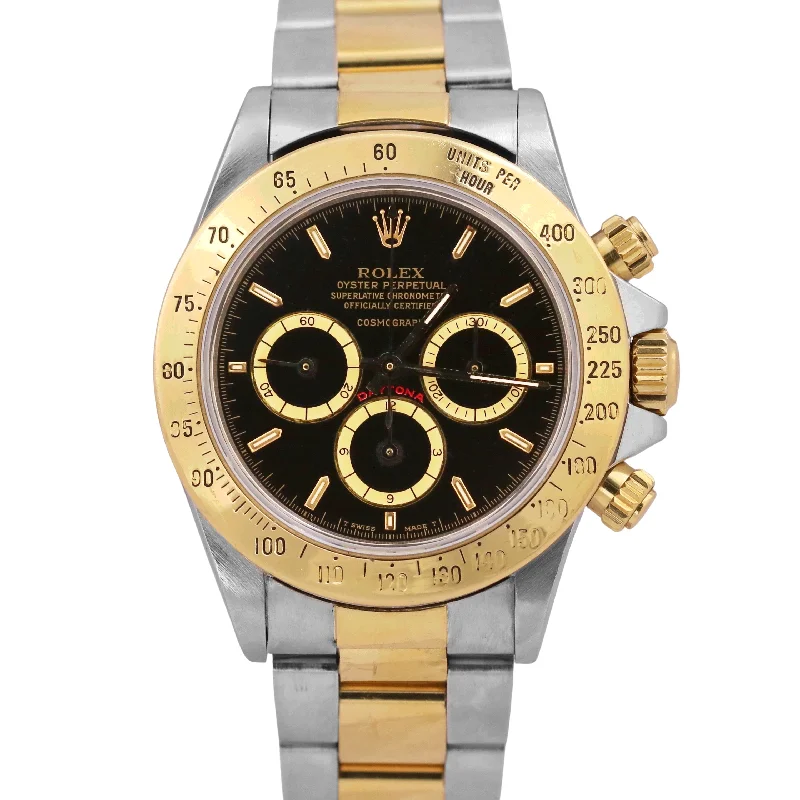 Unisex fitness watch with GPS-Rolex Daytona 40mm FLOATING COSMOGRAPH Two-Tone 18K Gold Steel ZENITH 16523 BOX