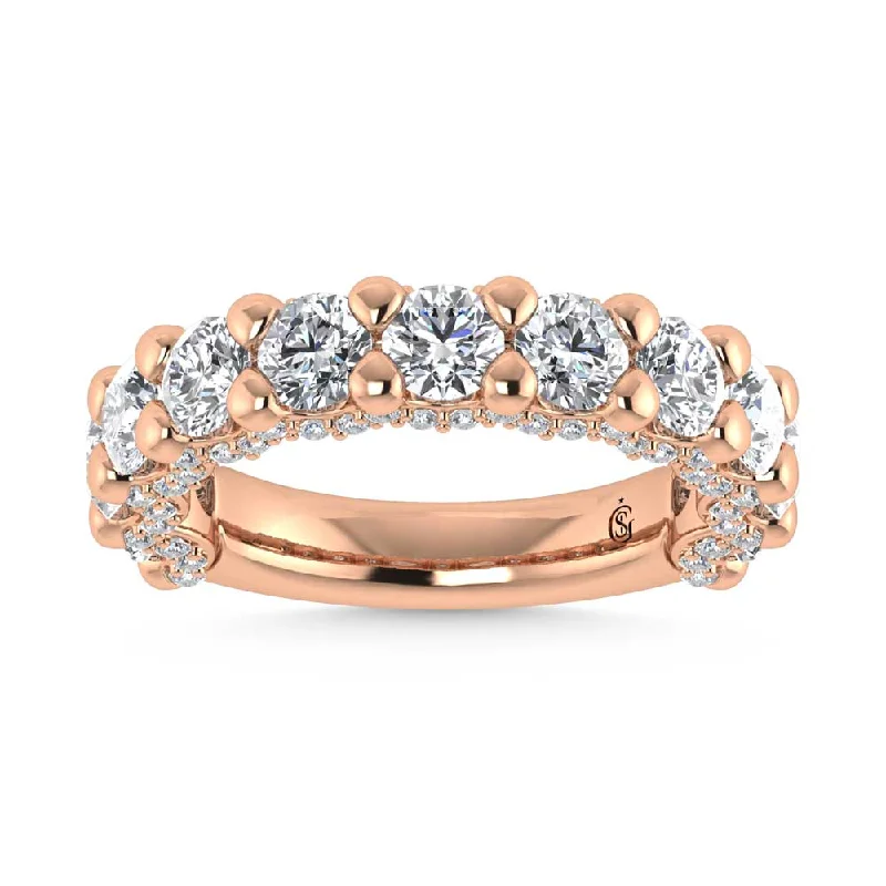 Women’s dazzling engagement rings-14K Rose Gold Lab Grown Diamond 4 5/8 Ct.Tw. Band