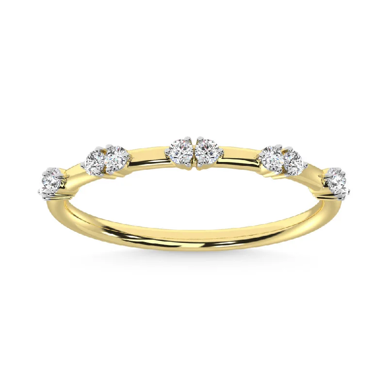 Women’s unique engagement rings-14K Yellow Gold  Diamond 1/6 Ct.Tw. Stackable Band