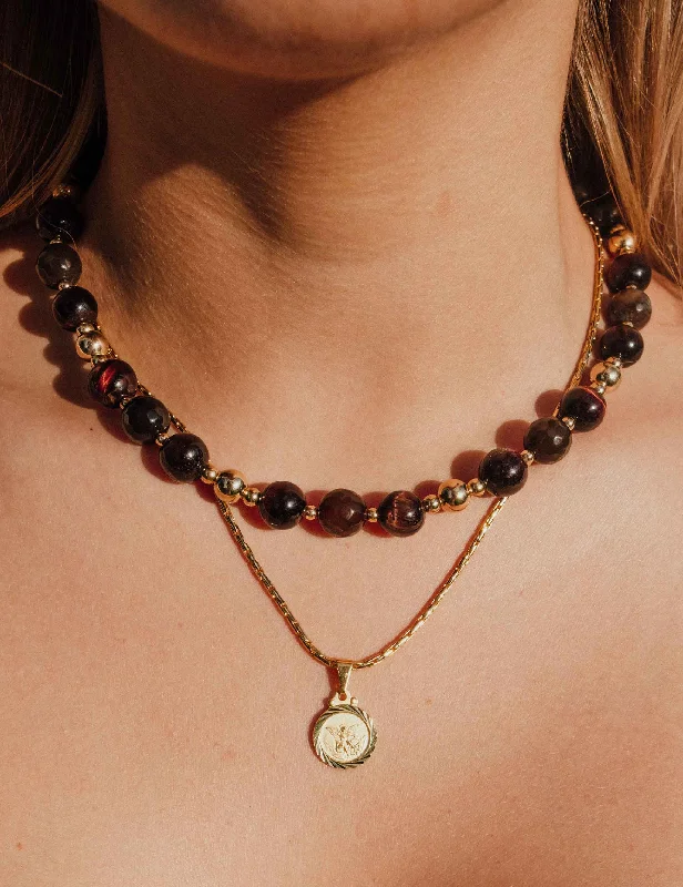 Women’s colorful gemstone necklaces-Viola Red Tiger's Eye Necklace