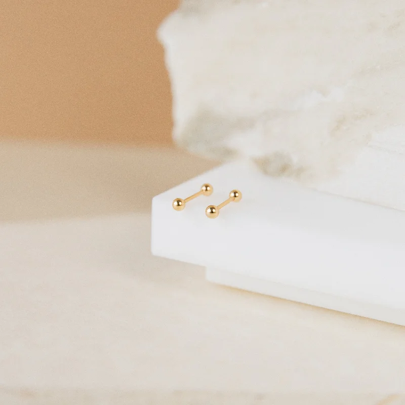 Women’s pearl earrings-Nora Duo Studs