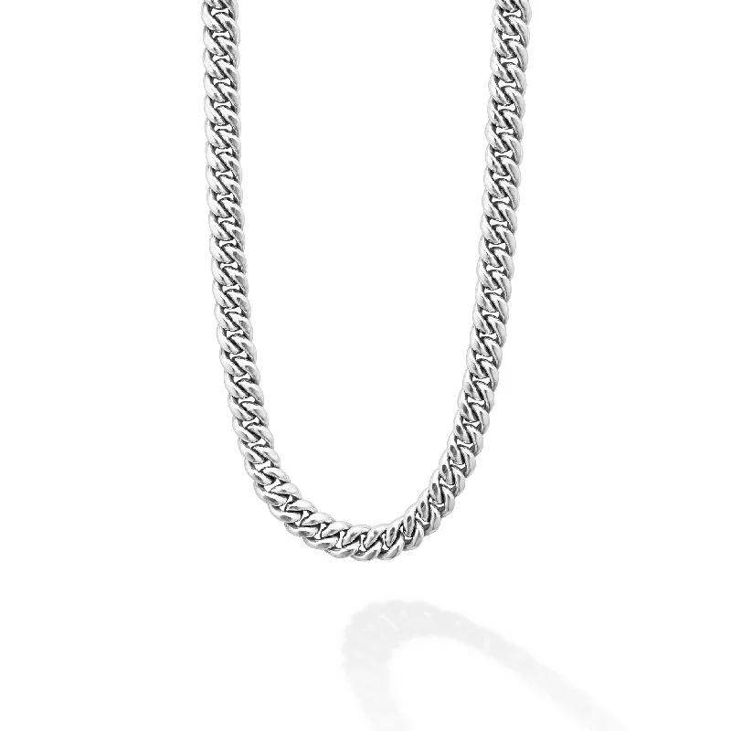 Women’s vintage-inspired necklaces-Anthem Silver Curb Chain Necklace | 8mm