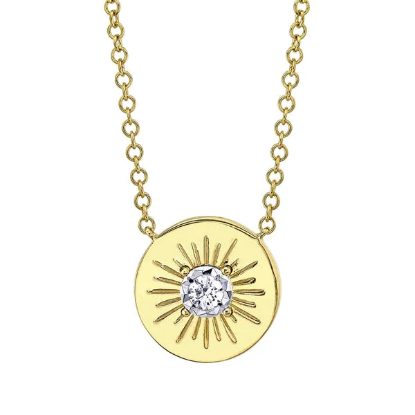 Women’s gold-plated necklaces-0.05CT DIAMOND NECKLACE