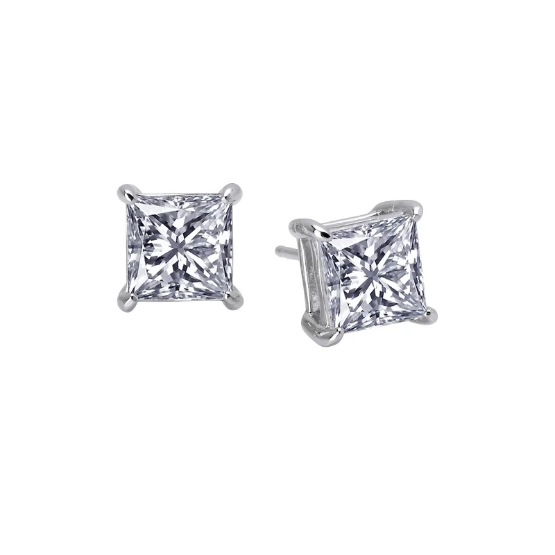 Women’s charm earrings-Lafonn Simulated Diamond 4.00ct Princess Stud Earrings E0116CLP