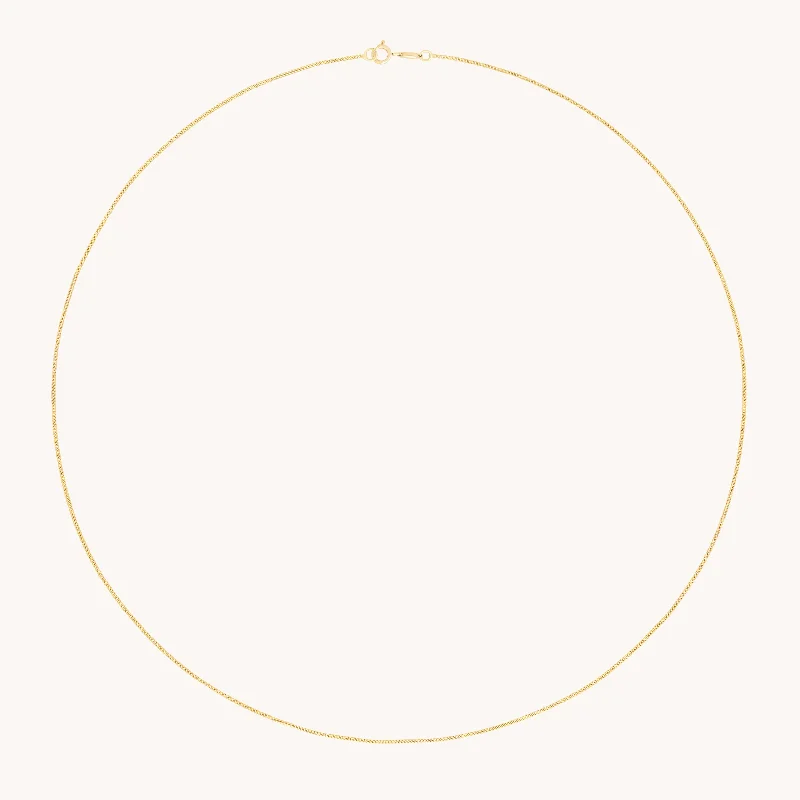 Women’s pearl drop necklaces-Miyu Chain Necklace in Solid Gold