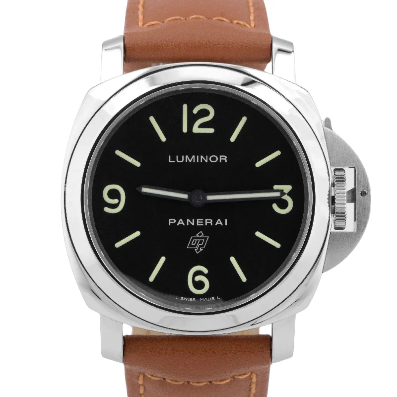 Unisex vintage watches-MINT PAPERS Panerai Luminor Base Logo 44mm Stainless Steel Watch PAM01000 BOX