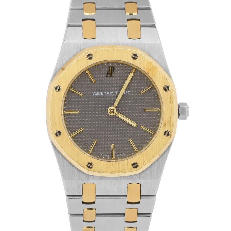 Unisex titanium watches-UNPOLISHED Audemars Piguet Royal Oak 33mm 18K Yellow Gold Steel Quartz 56303SA