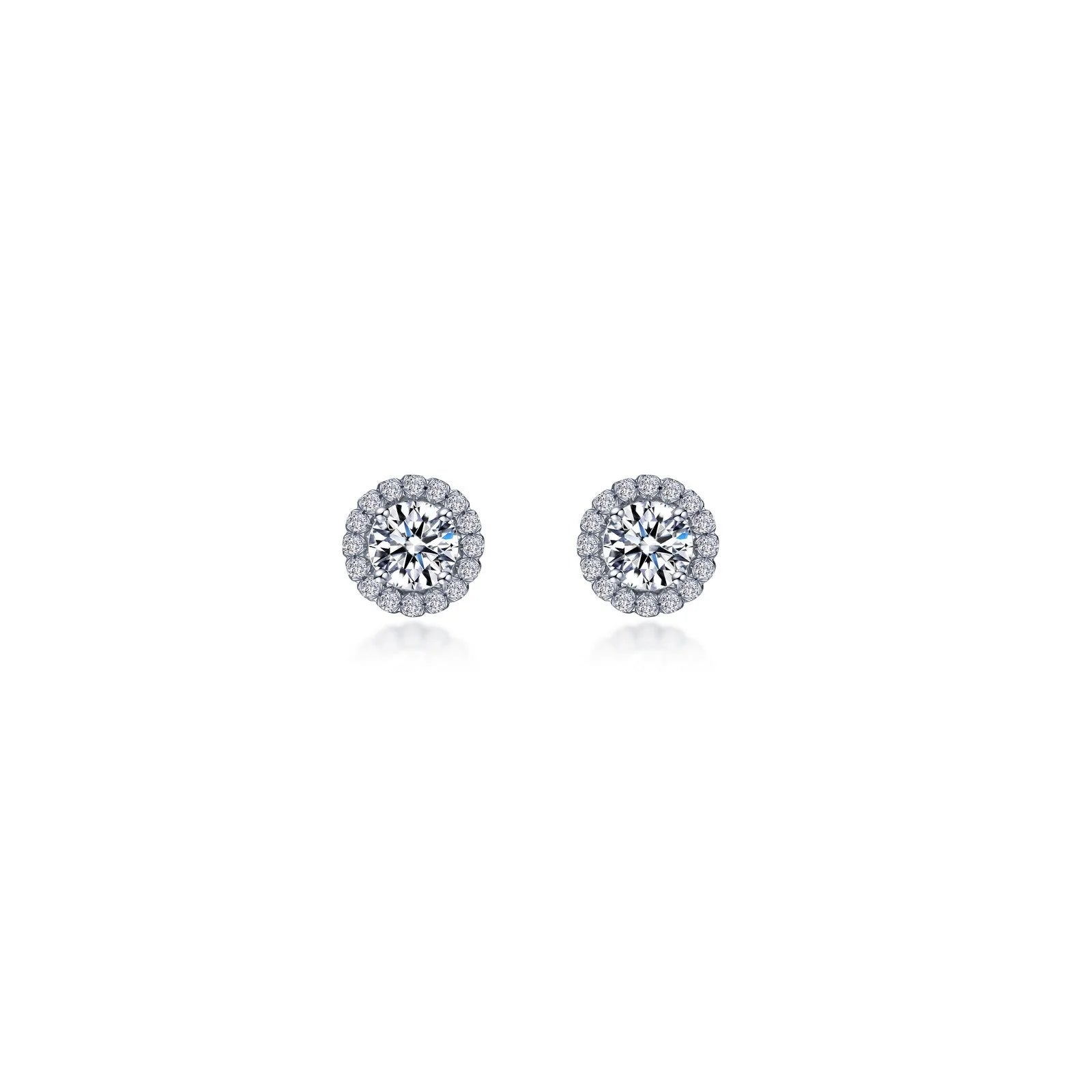 Women’s matching earrings sets-Lafonn Simulated Diamond Round Halo Stud Earrings E2024CLP00