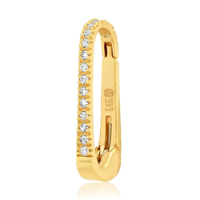 Women’s yellow diamond engagement rings-SMALL DIAMOND HOOK, GOLD