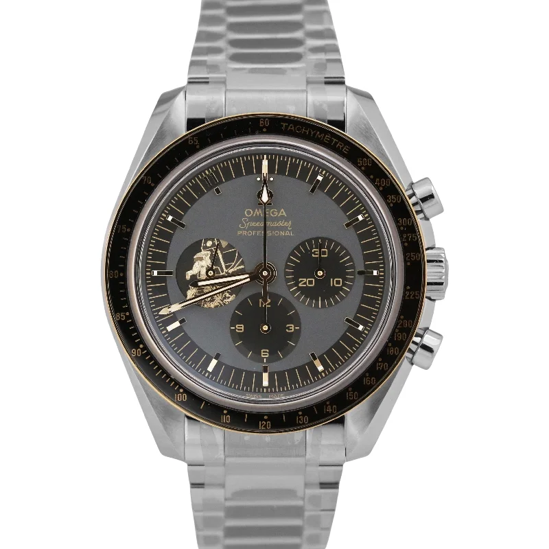 Unisex smartwatches for Android-NEW STICKERED Omega Speedmaster Apollo 50th Anniversary 310.20.42.50.01.001 BOX